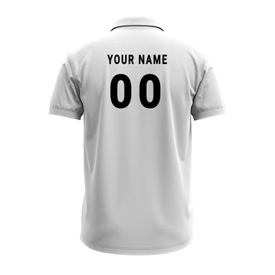 Blue and pink tie-dye Ganpati polo jersey back with name and number personalisation
