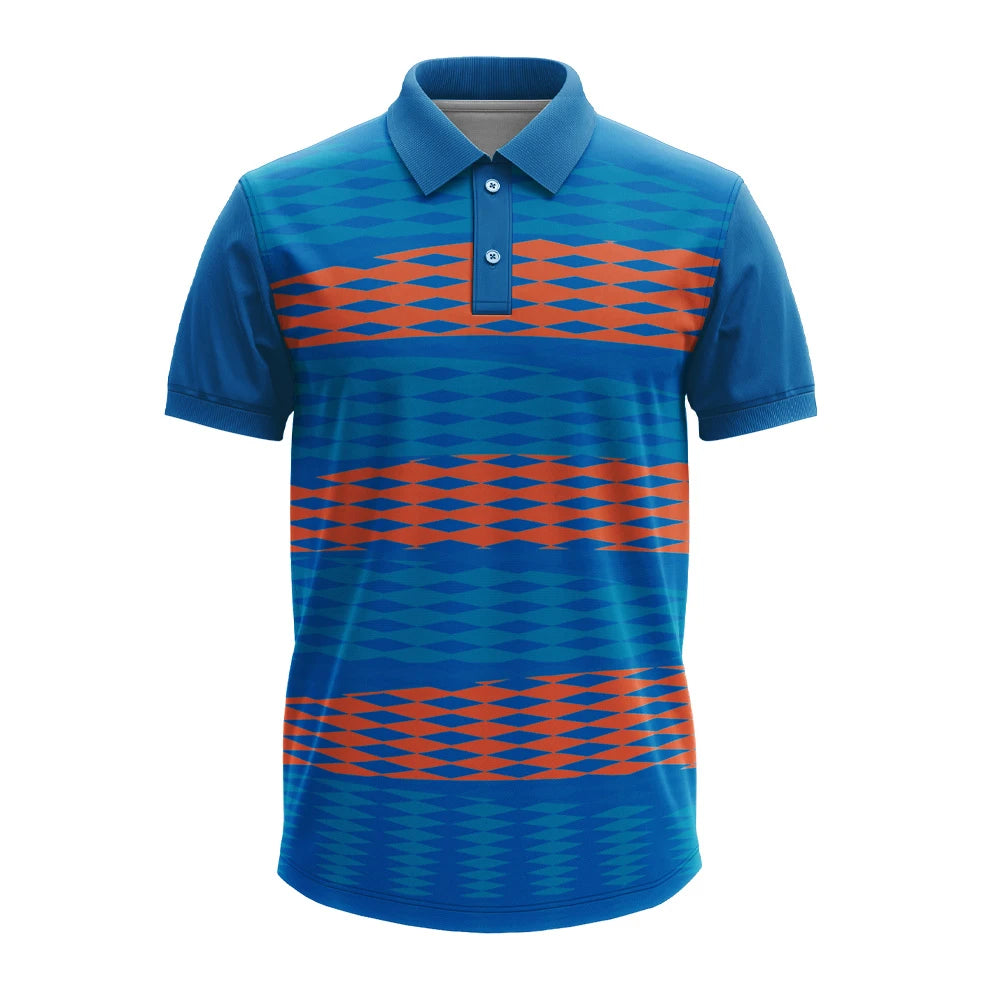 cricket jersey for men, blue cricket jersey india, polo collar cricket jersey, sublimated cricket jersey, professional cricket apparel, custom cricket jerseys india, cricket team uniform, breathable cricket sportswear, men cricket t shirt, latest cricket jersey design india