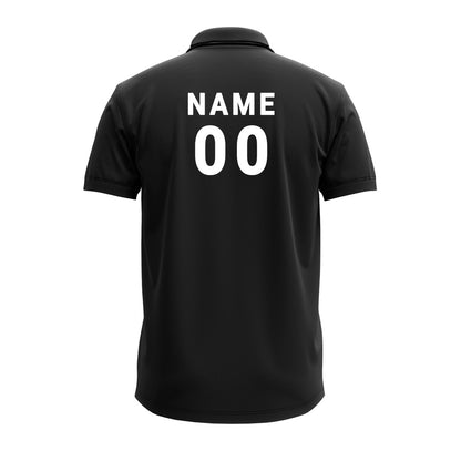 Custom Black Graphic Polo Jersey for Men – Premium Slim Fit Designer Polo Shirt