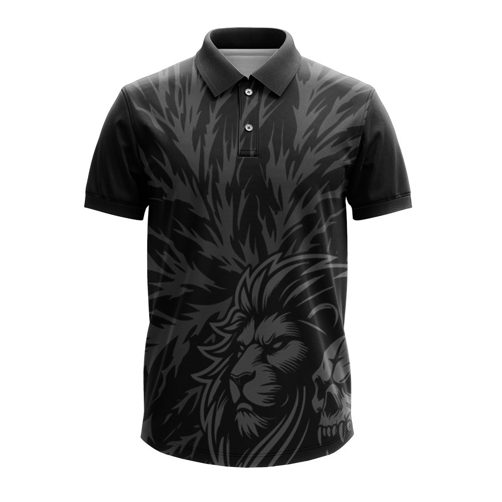 Custom Black Graphic Polo Jersey for Men – Premium Slim Fit Designer Polo Shirt