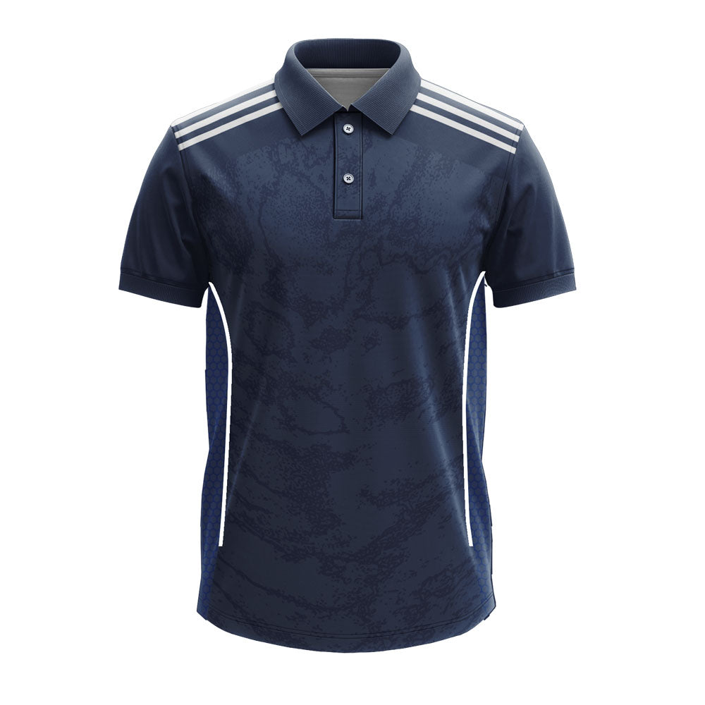 Men's Executive Polo Jersey with Custom Logo & Side Mesh Panels