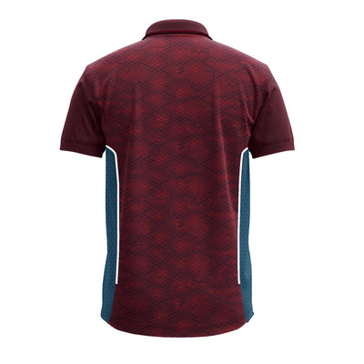 Custom Premium Polo Jersey with Side Mesh Panels | Maroon Corporate Team T-Shirt