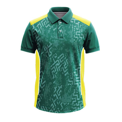 Custom Green Premium Polo Uniform Jersey with Mesh Side Panels for Teams