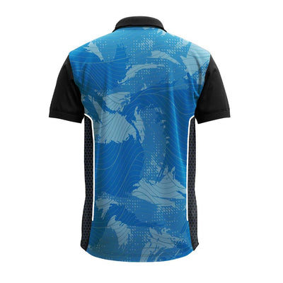Custom Ocean Wave Premium Polo Jersey for Teams | Personalised Logo T-Shirt