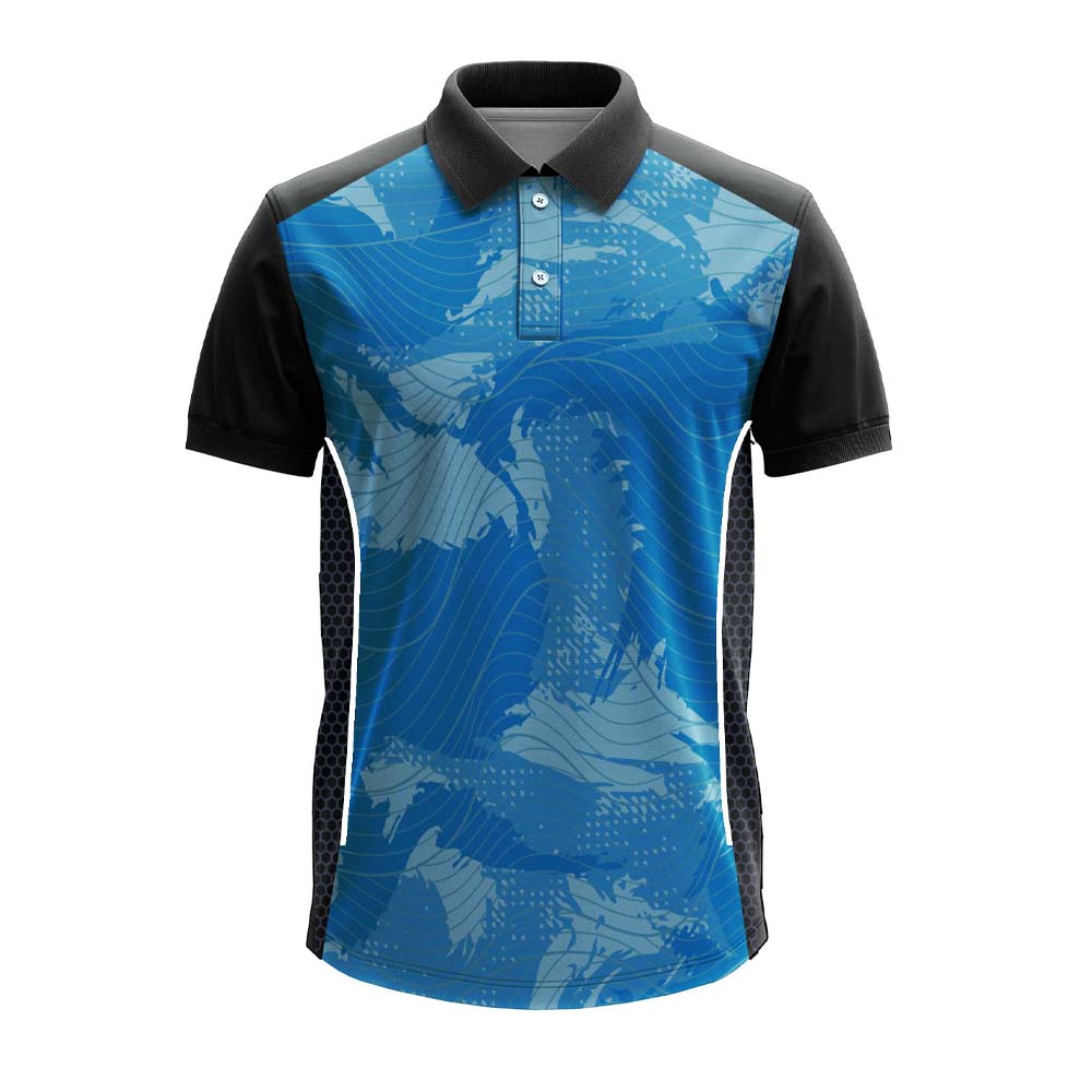 Custom Ocean Wave Premium Polo Jersey for Teams | Personalised Logo T-Shirt