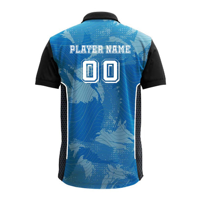 Custom Ocean Wave Premium Polo Jersey for Teams | Personalised Logo T-Shirt