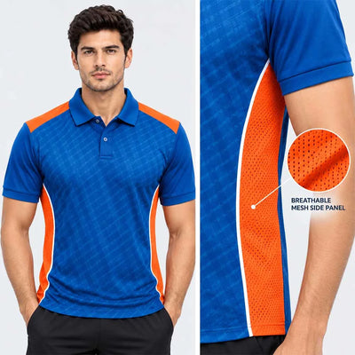 Premium Custom Sports Polo Jersey with Side Mesh Panels & Logo - product image 5