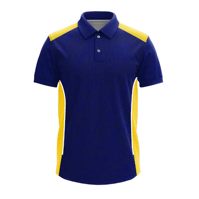 Custom Team Polo Jersey with Yellow Mesh Panels & Premium Fabric - product image 1