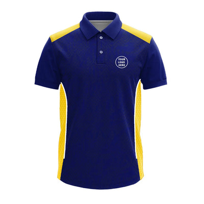 Custom Team Polo Jersey with Yellow Mesh Panels & Premium Fabric - product image 3