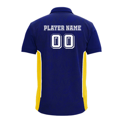 Custom Team Polo Jersey with Yellow Mesh Panels & Premium Fabric - product image 4