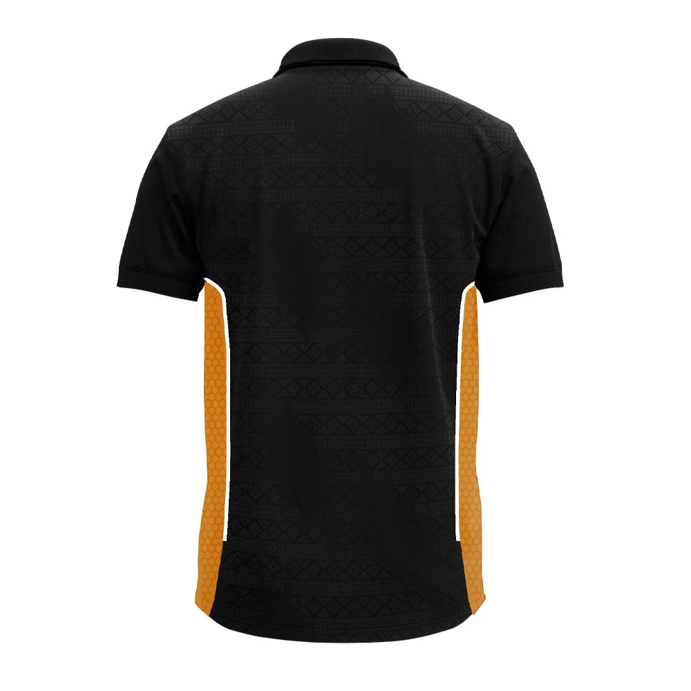 Performance Polo Team Jersey with Brown Mesh Panels & Custom Logo - product image 2
