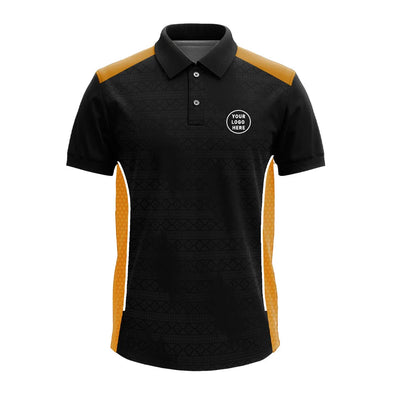 Performance Polo Team Jersey with Brown Mesh Panels & Custom Logo - product image 3