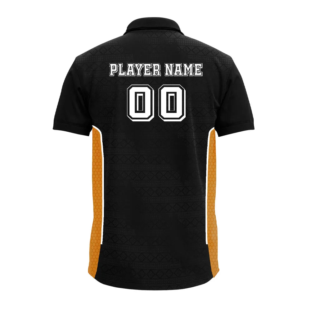 Performance Polo Team Jersey with Brown Mesh Panels & Custom Logo - product image 4