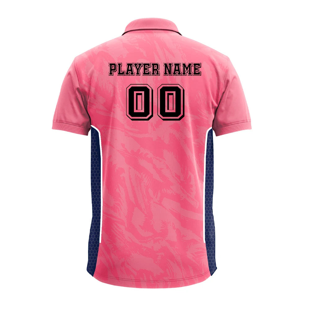 Custom Pink Performance Polo Jersey with Mesh Panels & Logo - product image 4