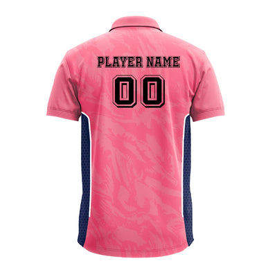 Custom Pink Performance Polo Jersey with Mesh Panels & Logo - product image 4
