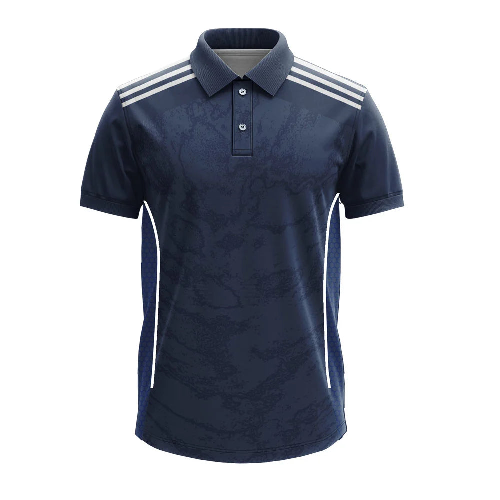 Men's Executive Polo Jersey with Custom Logo & Side Mesh Panels - product image 1