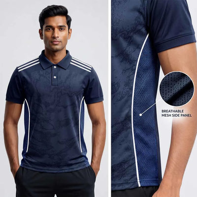 Men's Executive Polo Jersey with Custom Logo & Side Mesh Panels - product image 5
