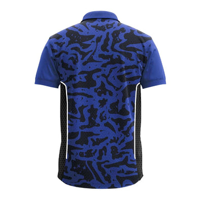 Royal Blue Camo polo jersey, plain back view