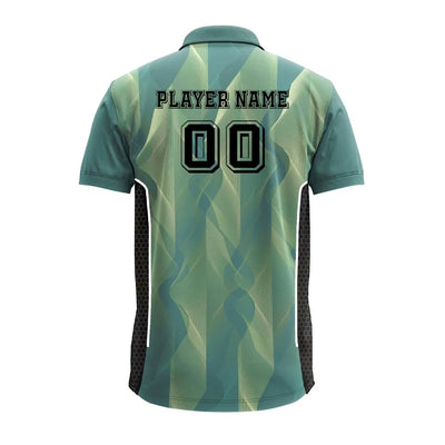 Teal Green Wave polo jersey back showing player name and number placement