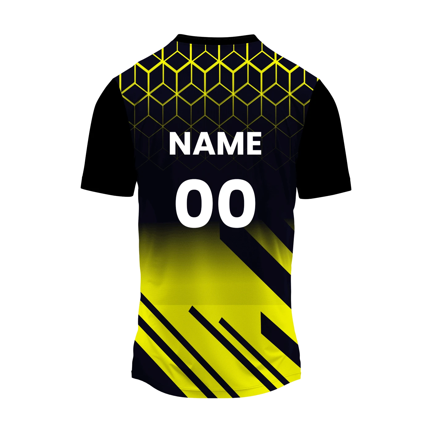 Premium Round Neck Sports Jersey  - Black -  Blue Quick Dry - Blue [Check : Bulk Prices ] -  Minimum Quantity 10
