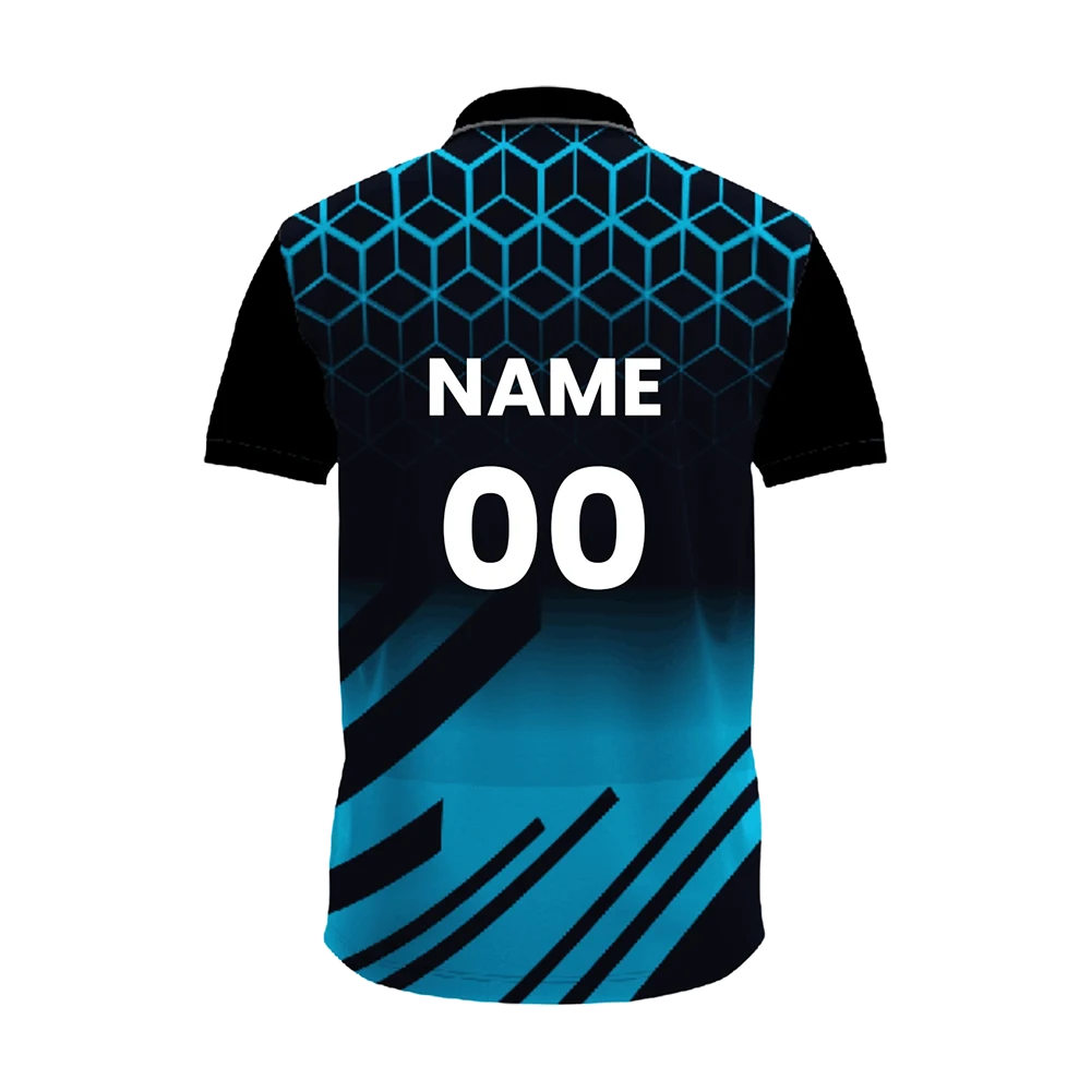 Custom Polo Sports Jersey - Black and Blue [Check : Bulk Prices ] -  Minimum Quantity 10