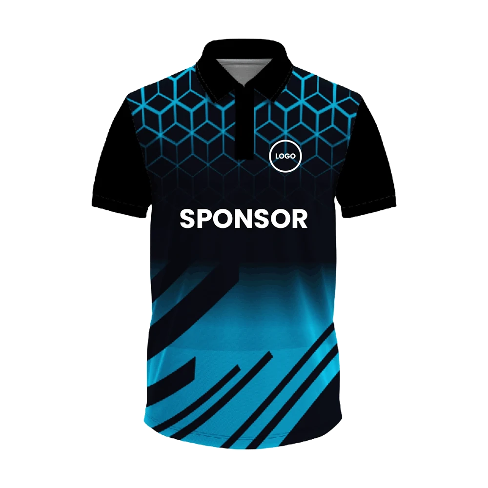Custom Polo Sports Jersey - Black and Blue [Check : Bulk Prices ] -  Minimum Quantity 10