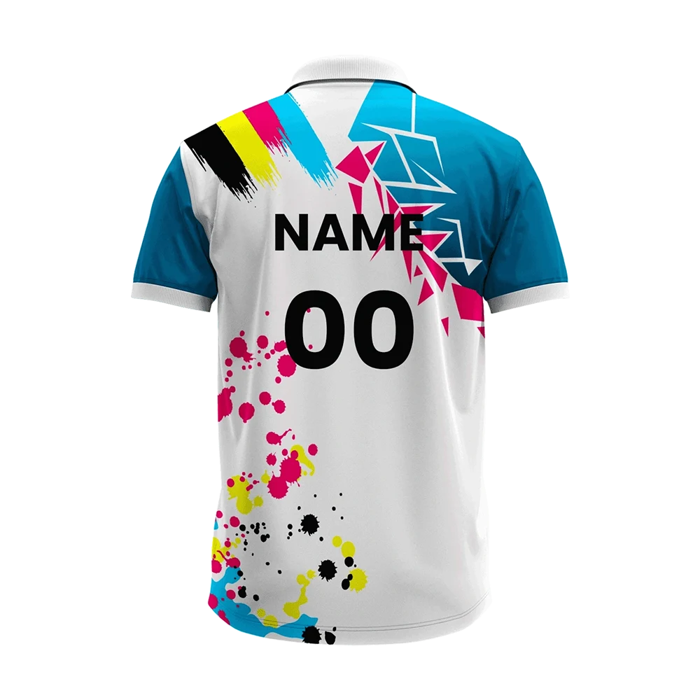 Customized Polo Jersey for Cricket - White [Check : Bulk Prices ] -  Minimum Quantity 10