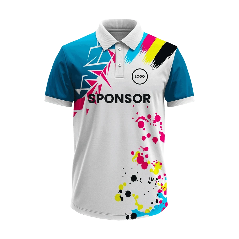 Customized Polo Jersey for Cricket - White [Check : Bulk Prices ] -  Minimum Quantity 10