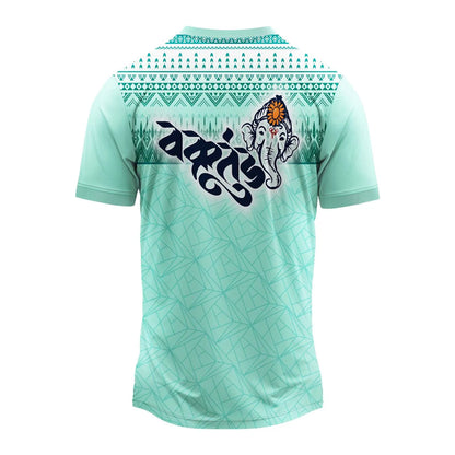 Ganpati jersey, Ganpati Bappa jersey, Ganesh Chaturthi outfit, Ganesh festival jersey, Ganpati visarjan jersey, mandal t-shirt, devotional jersey, Bappa t-shirt, Ganpati 2025 dress, spiritual wear for festival, polyester Ganpati jersey, men Ganpati t-shirt, Ganesh Chaturthi dress, custom Ganpati jersey, festival wear for men, Ganpati group t-shirt, matching Ganesh outfits, Ganpati celebration clothes
