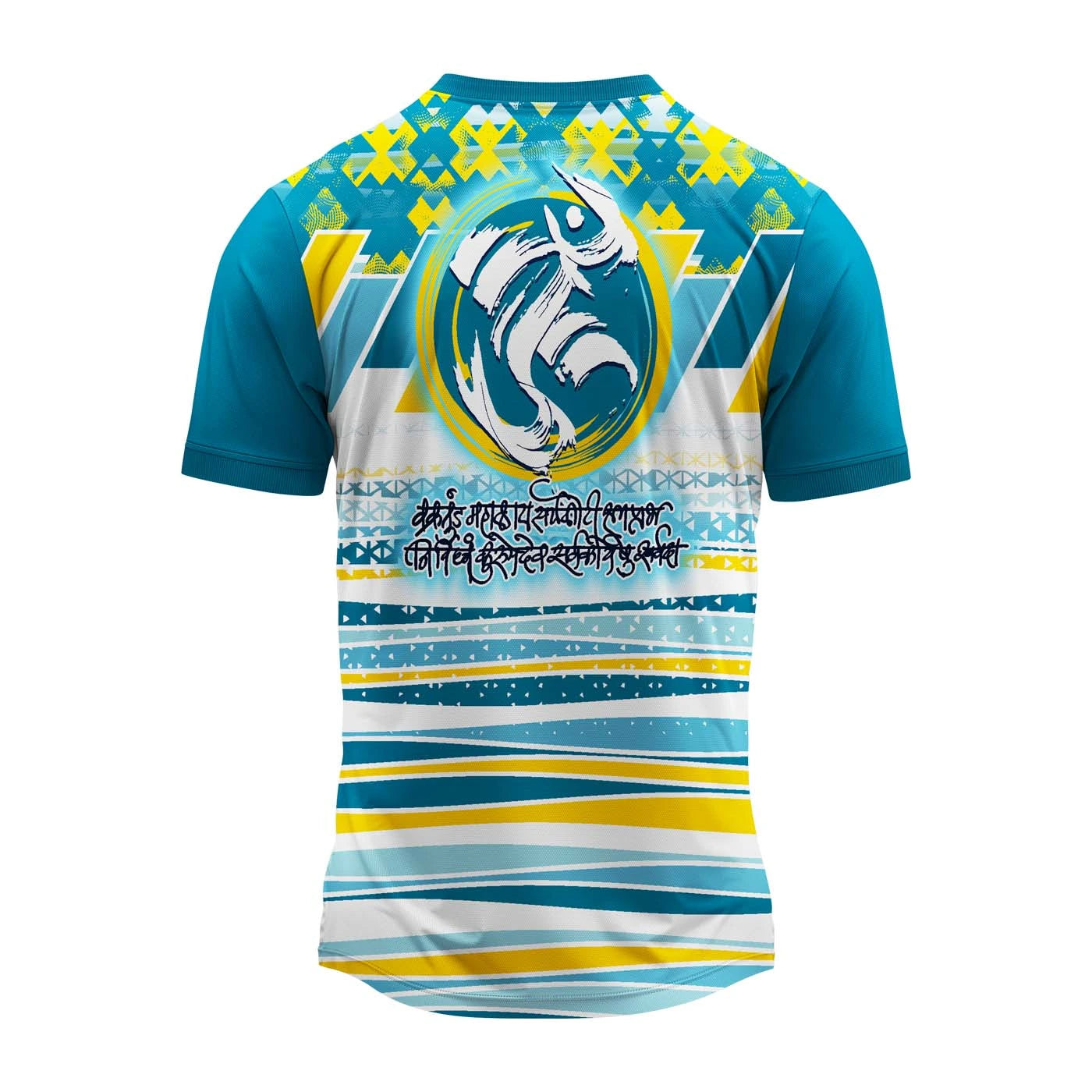 Ganpati jersey, Ganpati t-shirt, Ganesh t-shirt, Ganpati festival jersey, Ekdant mantra jersey, Ganpati theme wear, Bappa jersey, Sankashti Ganesh t-shirt, custom Ganpati t-shirt, spiritual printed jersey, Ganesh Chaturthi wear, festival t-shirt India, Om Gan Ganpataye Namah jersey, vibrant Ganesh jersey, religious graphic jersey

