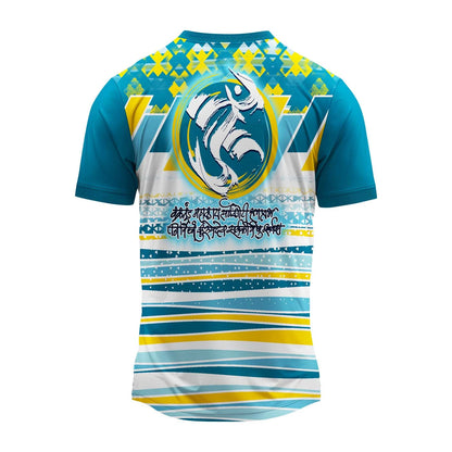 Ganpati jersey, Ganpati t-shirt, Ganesh t-shirt, Ganpati festival jersey, Ekdant mantra jersey, Ganpati theme wear, Bappa jersey, Sankashti Ganesh t-shirt, custom Ganpati t-shirt, spiritual printed jersey, Ganesh Chaturthi wear, festival t-shirt India, Om Gan Ganpataye Namah jersey, vibrant Ganesh jersey, religious graphic jersey
