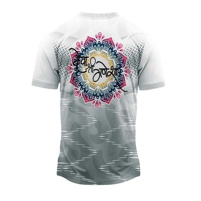 Ganpati jersey, Om Ganesh t-shirt, Lord Ganesha jersey, spiritual sportswear, Hindu festival t-shirt, polyester gym tee, devotional activewear, Ganesh Chaturthi clothing, Ganpati dry fit shirt, yoga spiritual t-shirt, quick-dry religious tee, Om symbol jersey, Ganesha printed jersey, Hindu deity shirt, Ganesh workout tee