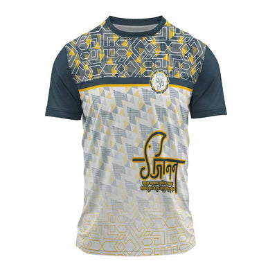 Stylish Grey & Yellow Ganpati Jersey