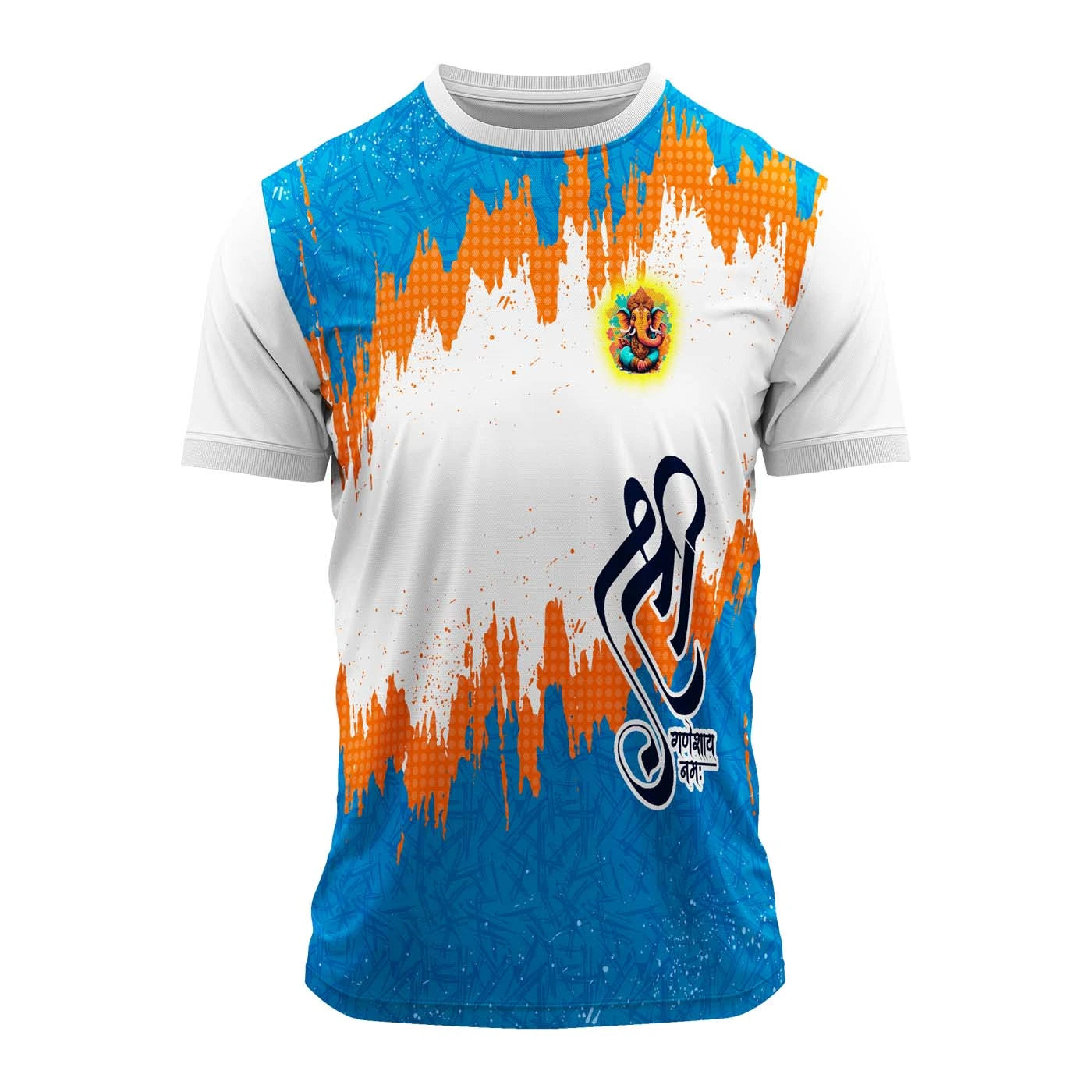 ganpati jersey 2025, gan ganapataye namah t-shirt, ganpati chaturthi jersey, lord ganesha t-shirt, devotional jersey for men, ganpati visarjan t-shirt, ganpati utsav outfit, ganpati group t-shirt, festival jersey india, spiritual t-shirt design, mandal group jersey, custom ganpati t-shirt, ganpati clothes online, ganpati special jersey, ganesh festival jersey