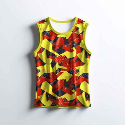 Abstract Pattern Sleeveless Jersy for Men