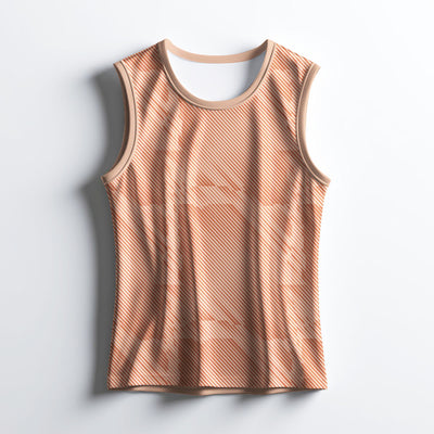 Smart Beige Sleeveless Stylish Jersey for Workouts Yoga Walk Running
