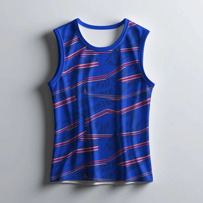 Men's Blue Dry Fit Sports Singlet