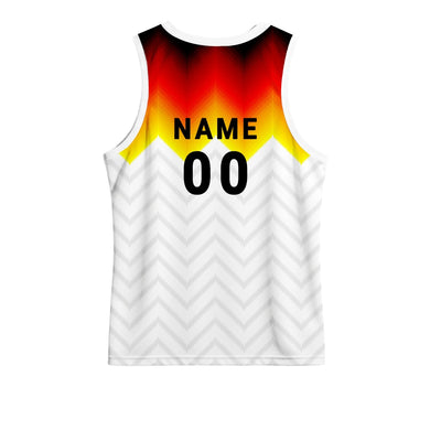 Flame Gradient Design Custom Men's Team Vest | Add Logo, Name & Number | Sheinic