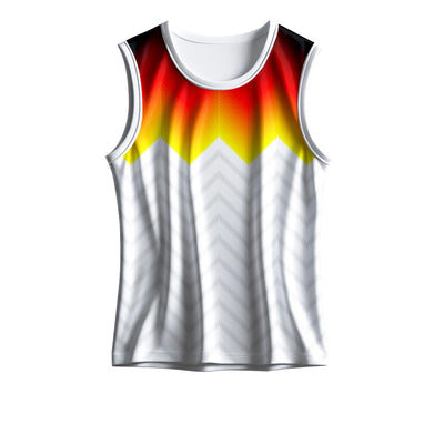 Flame Gradient Design Custom Men's Team Vest