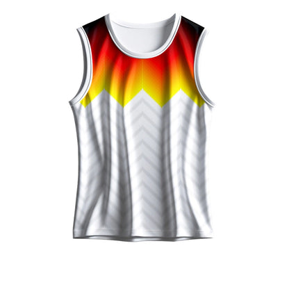 Flame Gradient Design Custom Men's Team Vest | Add Logo, Name & Number | Sheinic