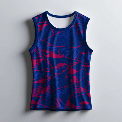 Flash Wave Blue Singlet Jersey for Men