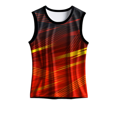 Red Speedline Custom Men's Sports Singlet