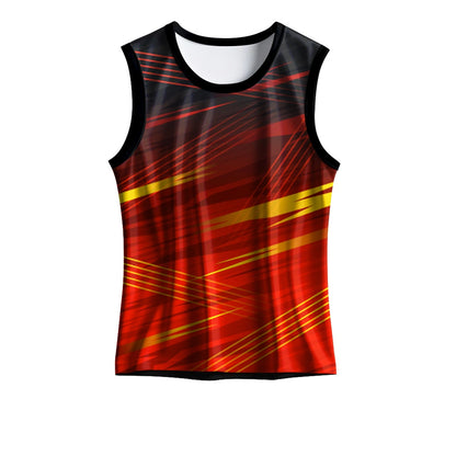 Red Speedline Custom Men's Sports Singlet – Name & Number Print