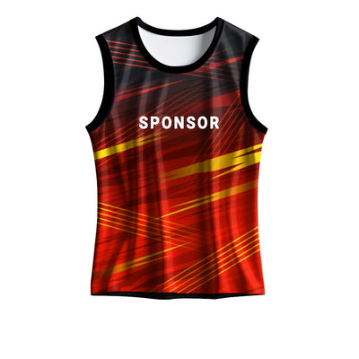 Red Speedline Custom Men's Sports Singlet – Name & Number Print
