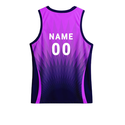 Purple Gradient Custom Sports Singlet for Men – Name & Number