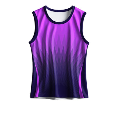 Purple Gradient Custom Sports Singlet for Men