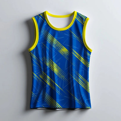 gym singlet, sports vest, sleeveless activewear, men’s gym wear, workout singlet, running singlet, training jersey for men, dry-fit sportswear, breathable fitness top, custom gym wear.