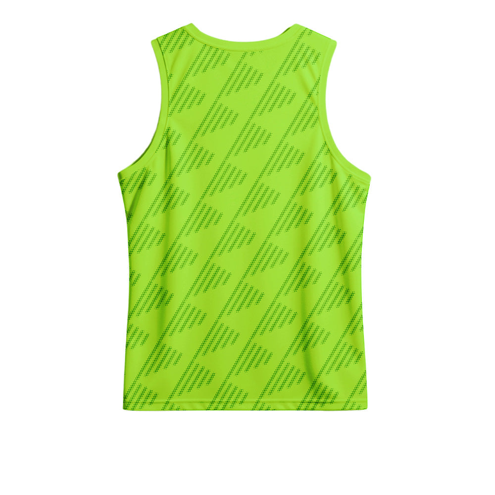 Neon Green Running Singlet for Men | Custom Athletic Vest for Fitness and Sports