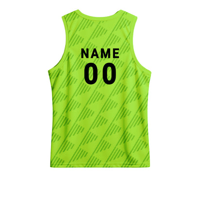 Neon Green Running Singlet for Men | Custom Athletic Vest for Fitness and Sports