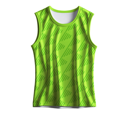Neon Green Running Singlet for Men | Custom Athletic Vest for Fitness and Sports